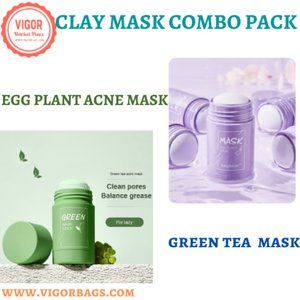 Clay Mask Stick Anti-Acne Deep Cleansing Pores Dirt Moisturizing Hydrating White